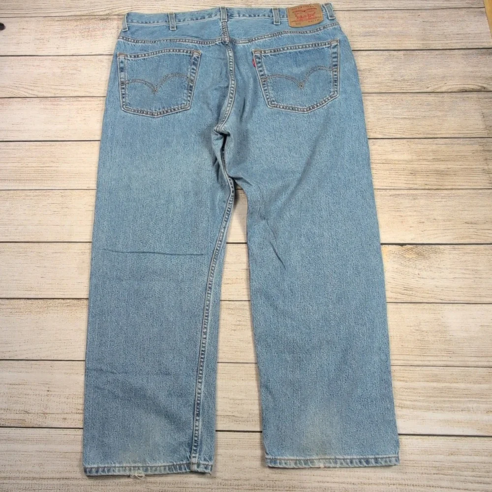 Levi's 505 Regular Fit Men's Jeans W42 L30 Light Wash Classic Denim‎